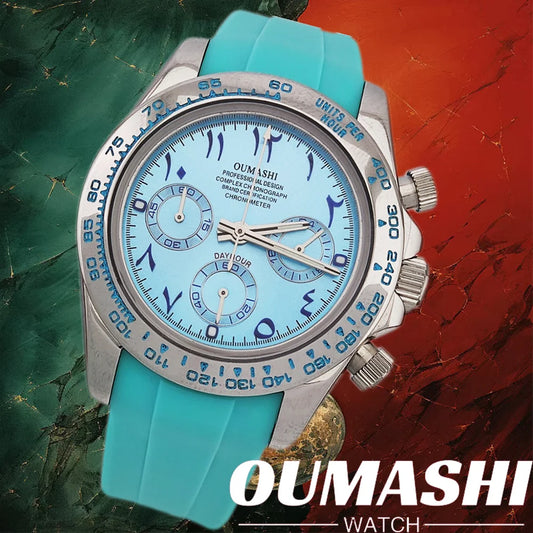 39.3mm VK Series 63 watch Men's watch Arabian Dial Men's watch Luxury Quartz watch VK63 Sport Chronograph Sapphire Glass watches